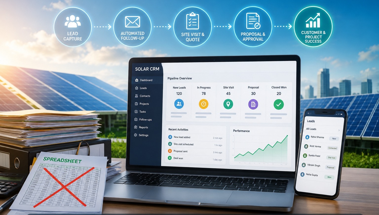 Beyond Spreadsheets: How Automated Workflows Transform Solar CRM Efficiently